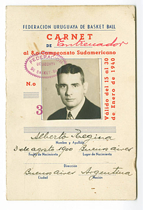 1940 South American Basketball Championship Pass