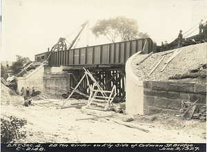 28 ton girder on easterly side of Codman Street bridge