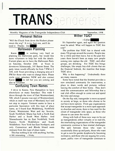 The Transgenderist (September, 1998)