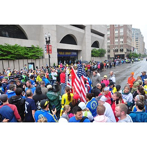 Crowd stands at One Run finish line