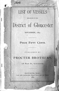 List of vessels belonging to the district of Gloucester (1889)