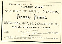 Academy of Music Teachers Matinee Ticket
