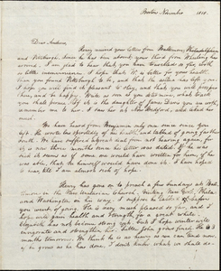 Letters from Mary (Waterhouse) Ware to Andrew Oliver Waterhouse