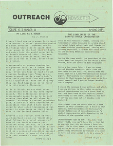 The Outreach Newsletter Vol. 8 No. 2 (Spring 1984)