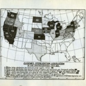 Map of eugenic sterilization laws by state