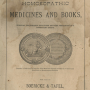 Homeopathic physician's catalogue