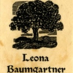 Bookplate of Leona Baumgartner