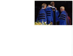 Sports legend Bill Russell receives an honorary degree at the 2007 Suffolk University commencement