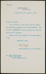 Letter, August 6, 1902,Theodore Roosevelt to James Jeffrey Roche