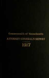 Report of the attorney general for the year ending January 16, 1918