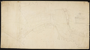 Copy of a plan of the Harbour of Boston [Charles River] made by Commissioners January 27, 1837 ; shewing the harbour line recommended by Commissioners in 1839