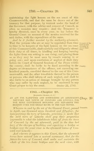 1783 Chap. 0020 An Act For Ratifying And Confirming An Agreement Between The Towns Of Concord And Lincoln, For The More Convenient Building And Repairing The Bridges Over The Great River In The Said Towns.