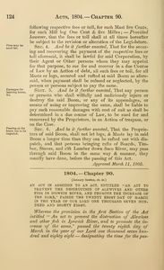 1804 Chap. 0090 An Act In Addition To An Act, Entitled "An Act To Prevent The Destruction Of Alewives And Other Fish In Ipswich River, And Promote The Increase Of The Same," Passed The Twenty Eight Day Of March In The Year Of Our Lord One Thousand Seven Hundred And Eighty Eight.