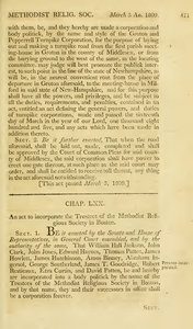 1808 Chap. 0070. An Act To Incorporate The Trustees Of The Methodist Religious Society In Boston.