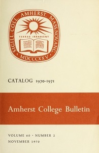 Amherst College Catalog 1970/1971