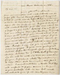 Benjamin Silliman letter to Edward Hitchcock, 1836 December 8