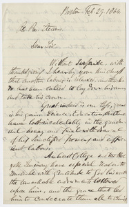 Edward Norris Kirk letter to William Augustus Stearns, 1864 February 29
