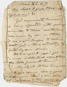 Edward Hitchcock sermon notes, 1837 December