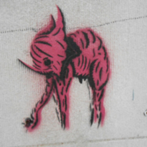 Stencil graffiti, Thorne's Block