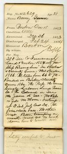 Tewksbury Almshouse Intake Record: Gunn, Barney