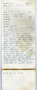 Tewksbury Almshouse Intake Record: Jackson, John