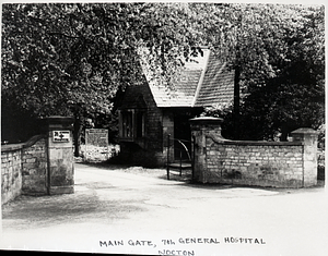 Main gate, 7th General Hospital, Nocton