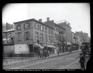 Buildings on north side of Cambridge Street between North Russell and Chambers Streets