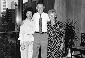 Mayor Raymond Flynn with Parks Commissioner Dorothy Curran and unidentified woman