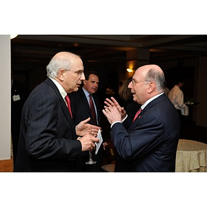 Dean Larry Finkelstein speaking with Chairman Sternberg