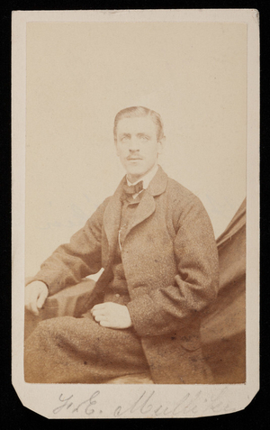 Studio portrait of C. F. E. Mulliken, Boston, Mass., undated