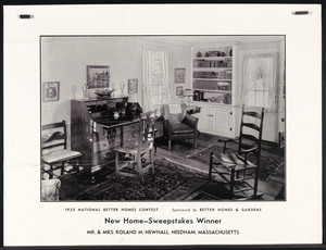 1935 National Better Homes Contest, New Home--Sweepstakes Winner