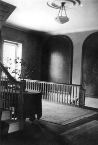 Interior view of Greely Stevenson Curtis House, stair landing, 28-30 Mount Vernon St., Boston, Mass., February 18, 1923