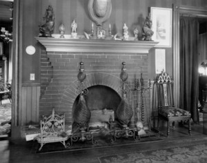Fireplace, Sanborn-Raymond House, 125 Magazine Street, Cambridge, Mass., undated