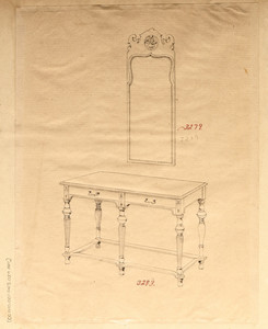 Rectangular Table and Mirror
