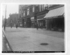 Sidewalk from no. 421 Boylston Street west, Boston, Mass., June 6, 1920