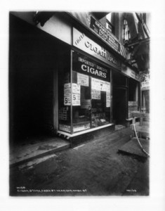 Cigar store, Essex St. near corner of Washington St., Boston, Mass., November 1906