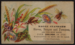 Trade card for Magee Standard Stoves, Ranges and Furnaces, J.W. Jordan, 609 Main Street, Worcester, Mass., undated