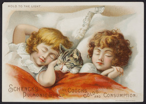 Trade card for Schenck's Pulmonic Syrup for coughs, colds and consumption, location unknown, undated