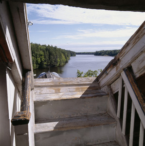 View from attic, Hamilton House, South Berwick, Maine