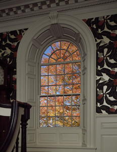 Stairhall window, Sarah Orne Jewett House, South Berwick, Maine