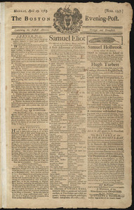 The Boston Evening-Post, 29 April 1765