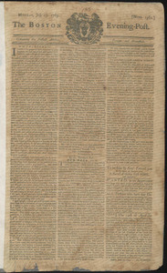The Boston Evening-Post, 29 July 1765