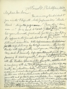 Letter from Benjamin Smith Lyman to Franklin Benjamin Sanborn