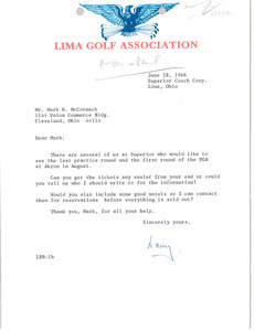 Letter from Larry Breckenridge to Mark H. McCormack