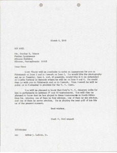 Letter from Mark H. McCormack to Stanley B. Frieze