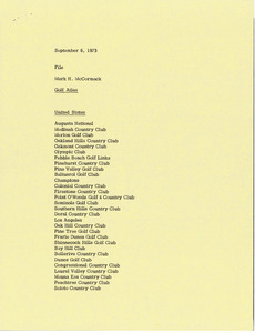 Memorandum from Mark H. McCormack to golf atlas file