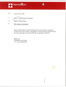 Memorandum from Mark H. McCormack to John L. Macklin and John Webber