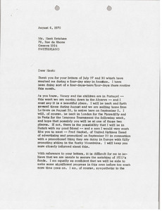 Memorandum from Mark H. McCormack to Hank Ketcham