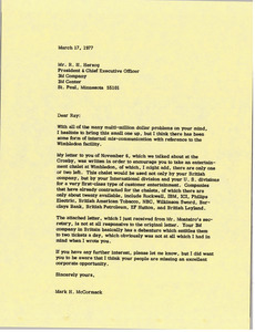 Letter from Mark H. McCormack to R. H. Herzog