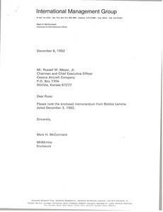 Letter from Mark H. McCormack to Russell W. Meyer